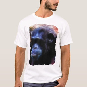 Camiseta Arty Blue Chimpanzee - T-shirt