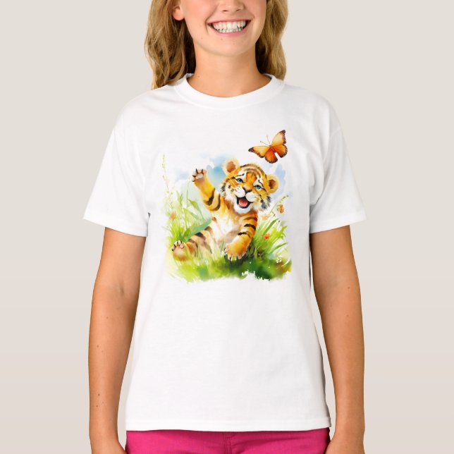 Camiseta Aru: Um Tigre Sonhador (Frente)
