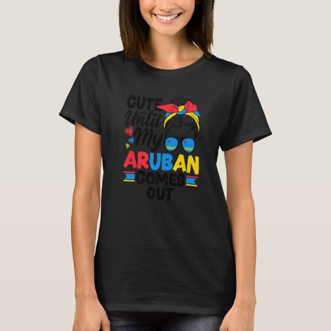 Camiseta Aruba Aruban Aruba Flag Cute Until My Aruban Comes (Frente)