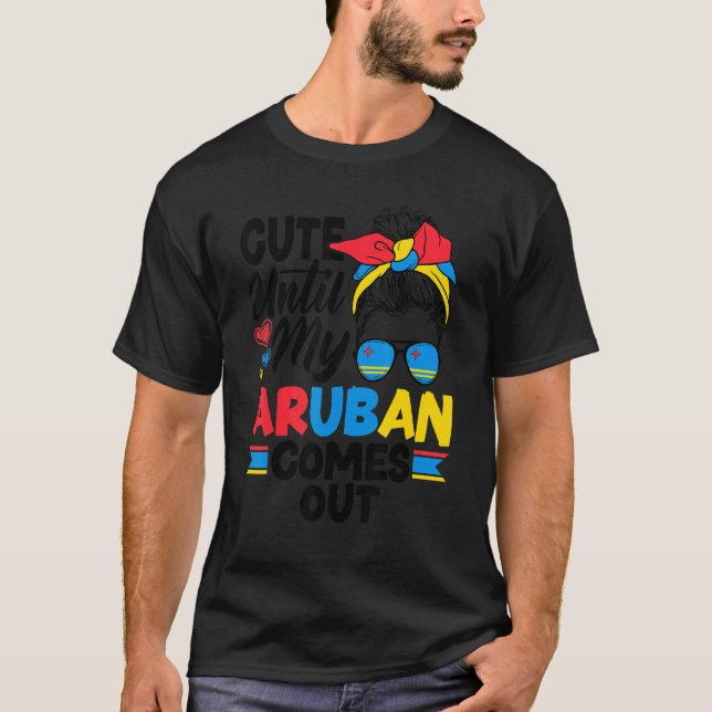 Camiseta Aruba Aruban Aruba Flag Cute Until My Aruban Comes (Frente)