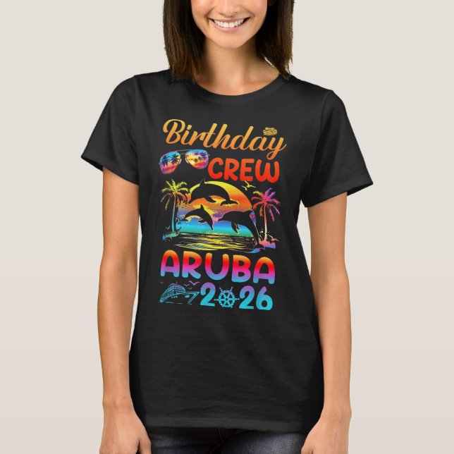 Camiseta Aruba Birthday Trip Vacation 2026 Matching Group  (Frente)