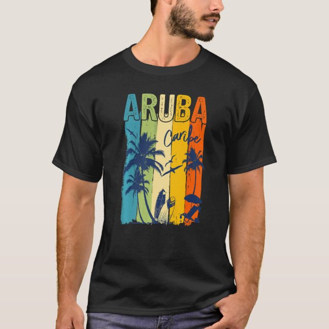 Camiseta Aruba Caribe Family Vacation Matching Group Premiu (Frente)
