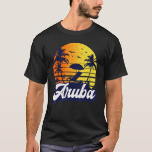 Camiseta Aruba Caribe Sunset Beach Retro