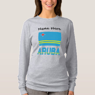 Camiseta Aruba e Bandeira de Aruba Personalizados