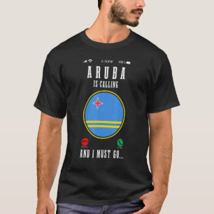 Camiseta Aruba Está Ligando E Eu Tenho Que Ir Para Viagem A