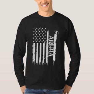 Camiseta Aruba Estados Unidos se afundou com bandeira dos E