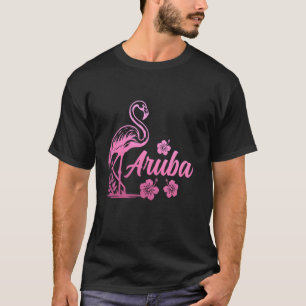 Camiseta Aruba Flamingo Happy Island Craibbean Souvenir Ita