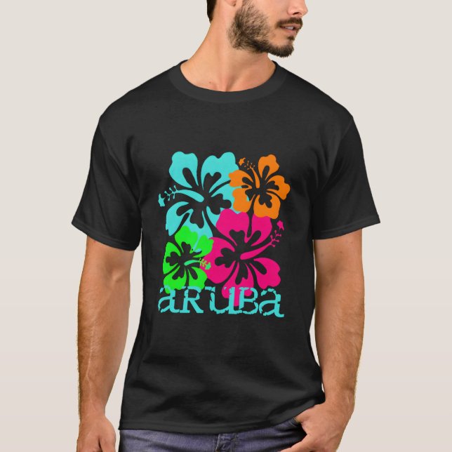 Camiseta Aruba Island Beach Tropical Paradise Travel Surf O (Frente)