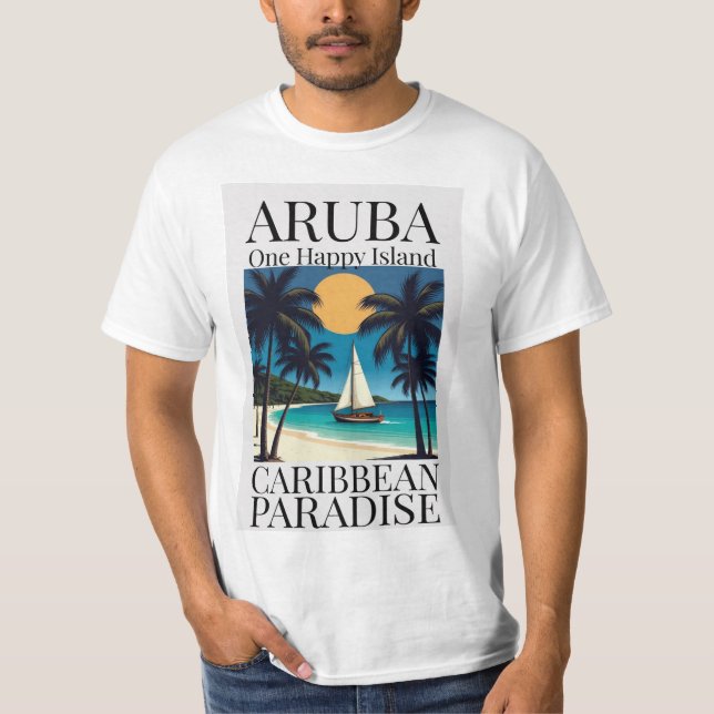 Camiseta Aruba One Happy Island  (Frente)