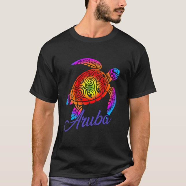 Camiseta Aruba Sea Turtle Islands Scuba Merging So (Frente)