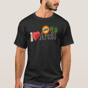 Camiseta Aruba souvenir para homens 1