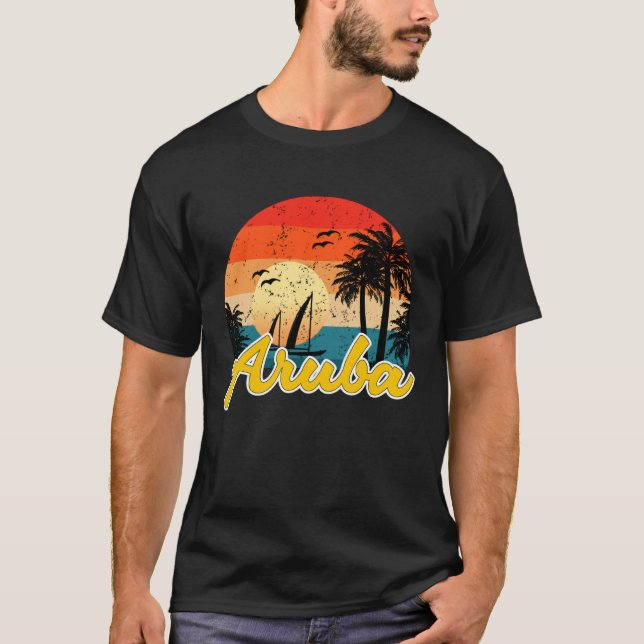 Camiseta Aruba Souvenirs Caribbean Islands Vacation Vacay M (Frente)