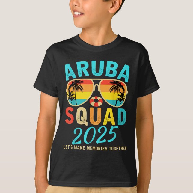 Camiseta Aruba Squad 2025 Vacation Friends Family Matching  (Frente)