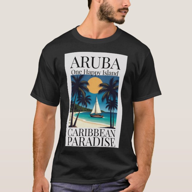 Camiseta Aruba Uma Ilha Feliz (Frente)