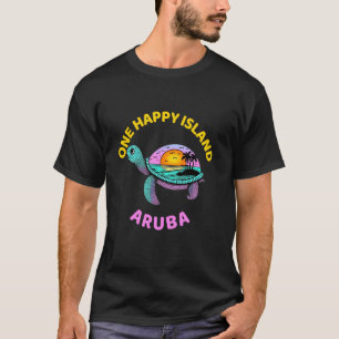 Camiseta Aruba Uma Ilha Feliz Souvenir de Férias Arubano Me
