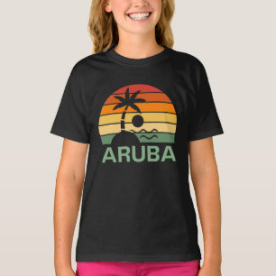 Camiseta Aruba Vintage Palm Trees Summer Beach