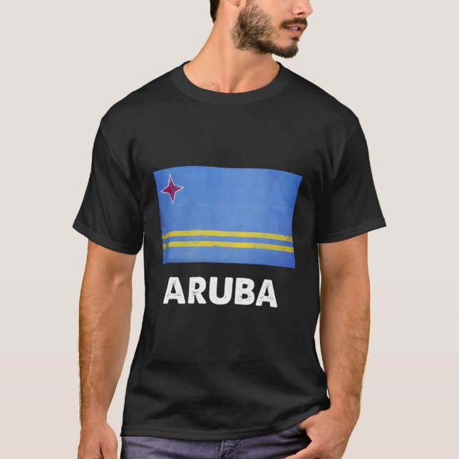 Camiseta Aruban Aruba Flag (Frente)