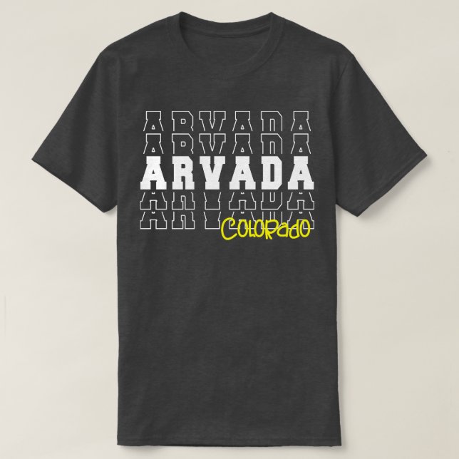 Camiseta Arvada cidade de Colorado Arvada CO (Frente do Design)