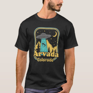 Camiseta Arvada Colorado Ufo Alienígena Hunter 80s Orgulho