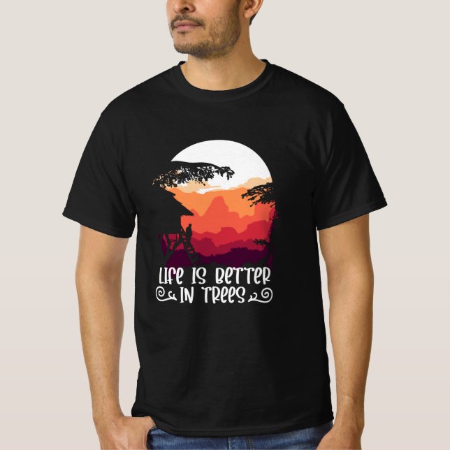 Camiseta Árvore - A vida é melhor em Árvores (Frente)