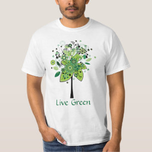 Camiseta Árvore abstrata verde