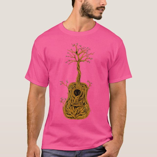 Camiseta Árvore Acústica De Guitari (Frente)