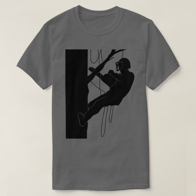 Camiseta Árvore Arborista Cortando Árvore (Frente do Design)