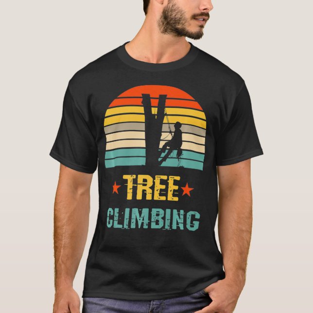 Camiseta Árvore Arborista Lumberjack Arborista que Subia em (Frente)