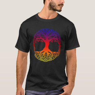 Camiseta Árvore Arco-íris da Vida Yggdrasill