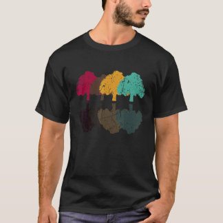 Camiseta Árvore Árvores Estilo Retro Para Caminhada Montanh