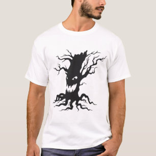Camiseta Árvore assombrada vintage Halloween