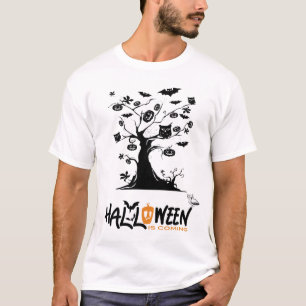 Camiseta Árvore Assustadora do Halloween, Árvore Assustad