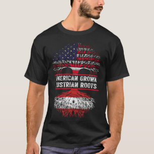 Camiseta Árvore Austríaca Americana de Raízes Austríacas