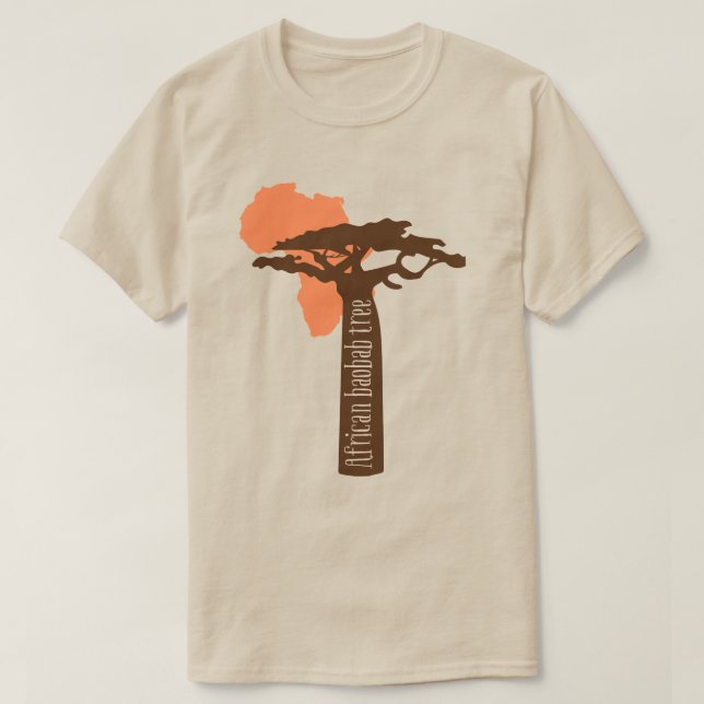 Camiseta Árvore Baobá Africana (Frente do Design)