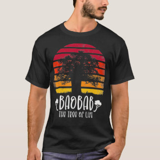 Camiseta Árvore Baobab Árvore Africana Retro Sunset Baobab