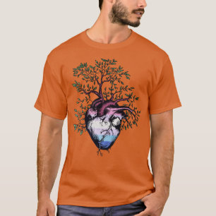 Camiseta Árvore Bigender do Coração da Vida