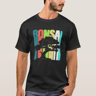Camiseta Árvore Bonsai Bordado Japonês Design Arruinado Jar
