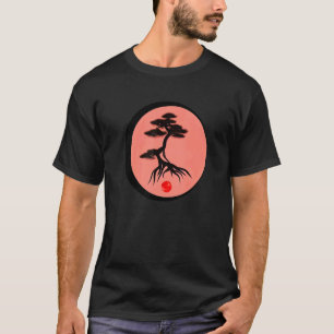 Camiseta Árvore Bonsai Caligrafia Japonesa Zen Nature Mini