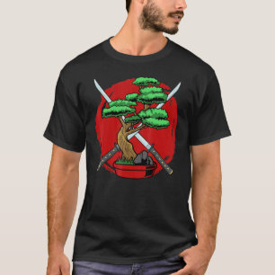 Camiseta Árvore Bonsai Jardim Japonês Árvore Bonsai Katana