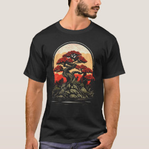 Camiseta Árvore Bonsai Jardim Zen Japonês Japão Arte Gráfic