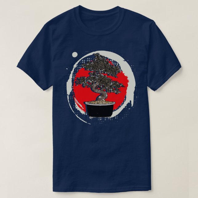 Camiseta Árvore Bonsai Zen Budista Enso Circle Strue (Frente do Design)