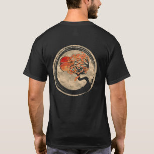 Camiseta Árvore Budista Enso Bonsai Zen Em Japonês