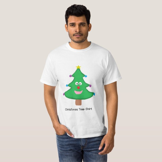 Camiseta Árvore-camisa do Natal (Frente Completa)