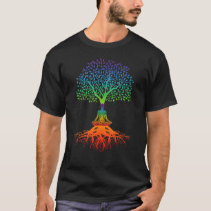 Camiseta Árvore Chakra em Sânscrito Espiritual Vida Yoga Me