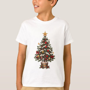 Camiseta Árvore Clássica de Natal Pinheiro Festivo de Fer