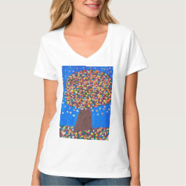 Camiseta Árvore colorida abstrato