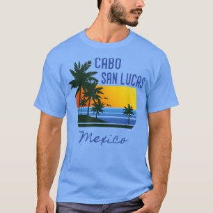 Camiseta Árvore Colorida do Cabo San Lucas Meico Palm Nove