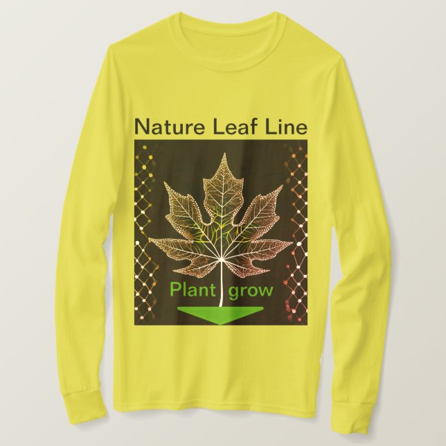 Camiseta Árvore com Design de folha de rede - Natureza insp (Frente do Design)