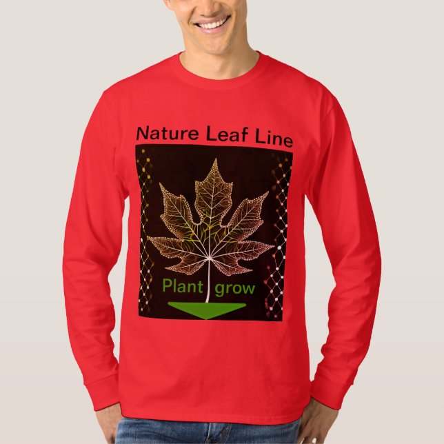 Camiseta Árvore com Design de folha de rede - Natureza insp (Frente)