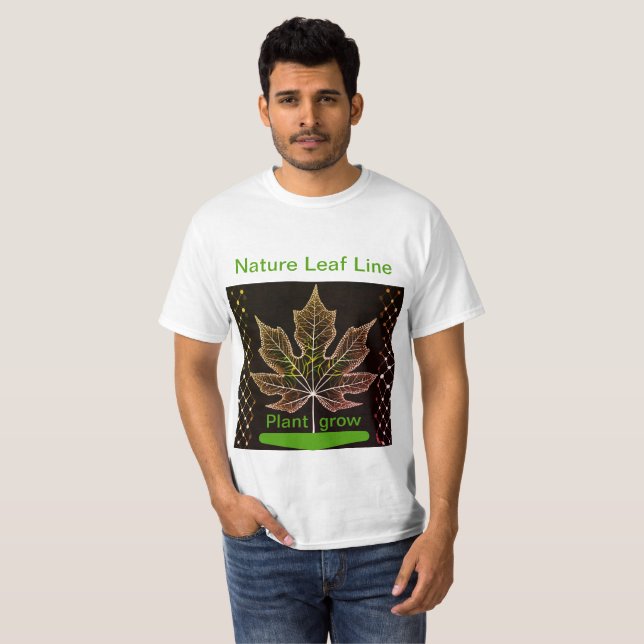 Camiseta Árvore com Design de folha de rede - Natureza insp (Frente Completa)